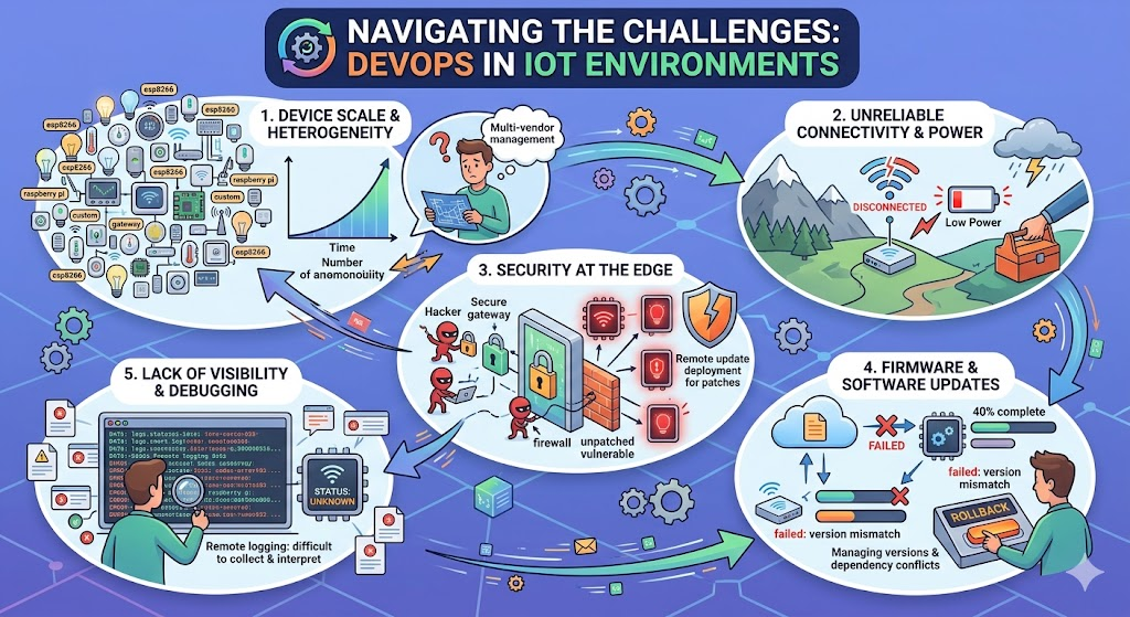 navigating the challenges devops in IOT environments
