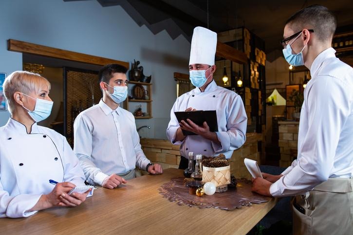 restaurant staff meeting